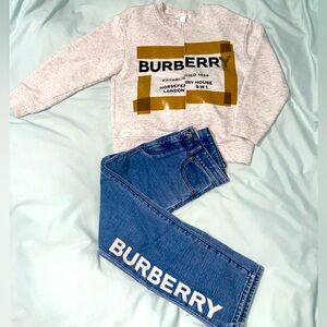 Burberry Children Boys 8y Sweater and Jeans/denim outfit